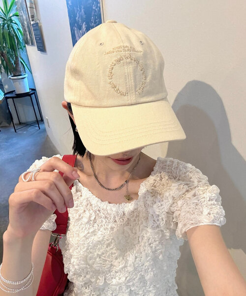 mystic（ミスティック）の「サークルロゴキャップ（ハット・レディース・ベージュ/ブラック/オフホワイト・ONE SIZE）」の5枚目の写真