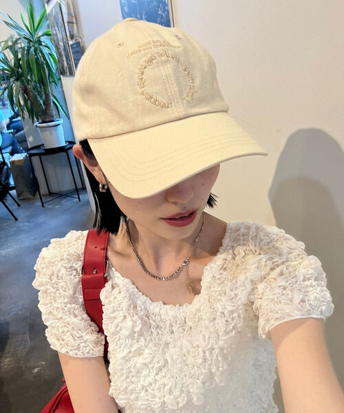 mystic（ミスティック）の「サークルロゴキャップ（ハット・レディース・ベージュ/ブラック/オフホワイト・ONE SIZE）」の4枚目の写真