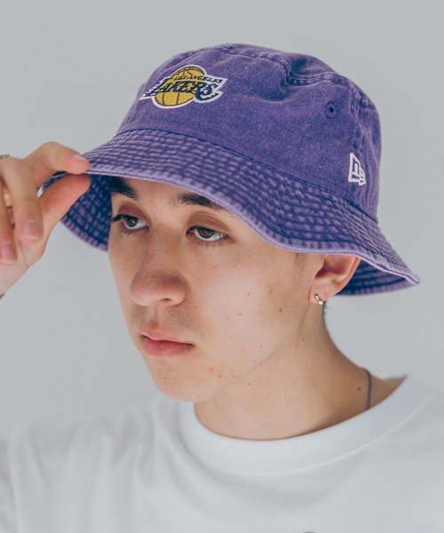 NEW ERA（ニューエラ）の「【NEW ERA/ニューエラ】NBA/バケットハット（ハット・メンズ・オフホワイト/ブラック/ネイビー/パープル・FREE）」の4枚目の写真