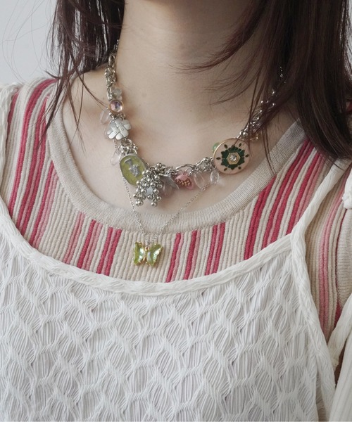 Port(ポート)の「【 Port / ポート 】 マルチ チャーム チョーカー / ショート ネックレス(ネックレス・レディース・B/A/C/D/F/E/G/H/I/J/K・FREE)」の3枚目の写真