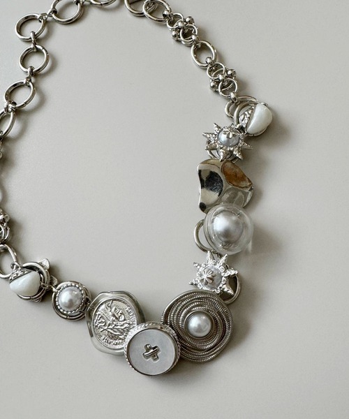 Port(ポート)の「【 Port / ポート 】 マルチ チャーム チョーカー / ショート ネックレス(ネックレス・レディース・B/A/C/D/F/E/G/H/I/J/K・FREE)」の6枚目の写真