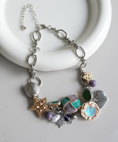 Port(ポート)の「【 Port / ポート 】 マルチ チャーム チョーカー / ショート ネックレス(ネックレス・レディース・B/A/C/D/F/E/G/H/I/J/K・FREE)」の11枚目の写真