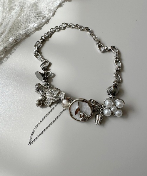 Port(ポート)の「【 Port / ポート 】 マルチ チャーム チョーカー / ショート ネックレス(ネックレス・レディース・B/A/C/D/F/E/G/H/I/J/K・FREE)」の21枚目の写真