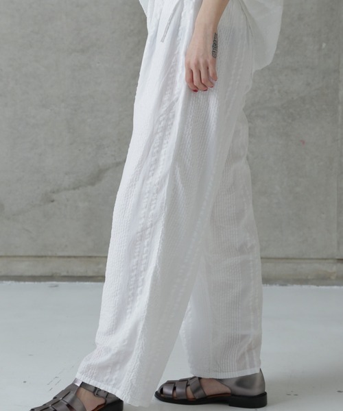 rbby ROSEBUD（アールビーバイローズバッド）の「【WEB・一部店舗限定】サッカーイージーパンツ（その他パンツ・レディース・ホワイト系その他/ブルー/ブラック・FREE）」の10枚目の写真