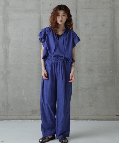 rbby ROSEBUD（アールビーバイローズバッド）の「【WEB・一部店舗限定】サッカーイージーパンツ（その他パンツ・レディース・ホワイト系その他/ブルー/ブラック・FREE）」の20枚目の写真