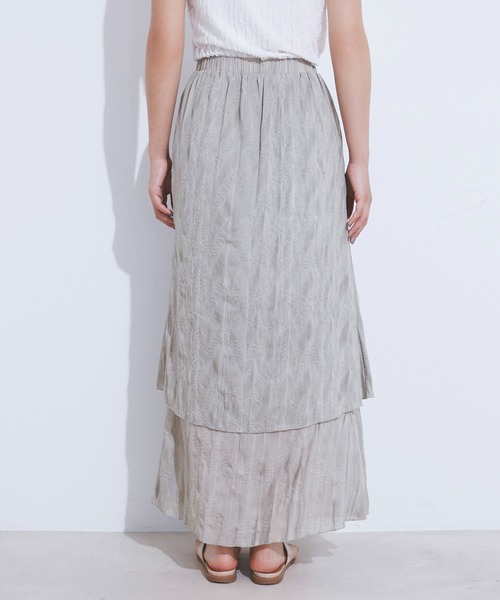 CE'E_SE'E（シーシー）の「ヴィンテージライク シアーレイヤードスカート（スカート・レディース・スミクロ/ライトグレー/グリーン・FREE）」の15枚目の写真