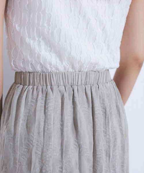 CE'E_SE'E（シーシー）の「ヴィンテージライク シアーレイヤードスカート（スカート・レディース・スミクロ/ライトグレー/グリーン・FREE）」の18枚目の写真