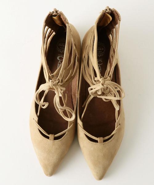 Jeffrey Campbell（ジェフリーキャンベル）の「JEFFREY CAMPBELLレースアップフラット/BCJ/C LACE UP FLT（その他シューズ・レディース・ブラック/ベージュ・38/37/36）」の3枚目の写真