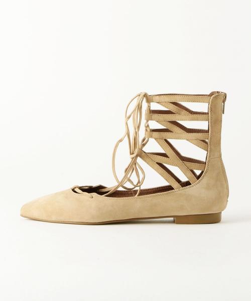 Jeffrey Campbell（ジェフリーキャンベル）の「JEFFREY CAMPBELLレースアップフラット/BCJ/C LACE UP FLT（その他シューズ・レディース・ブラック/ベージュ・38/37/36）」の4枚目の写真