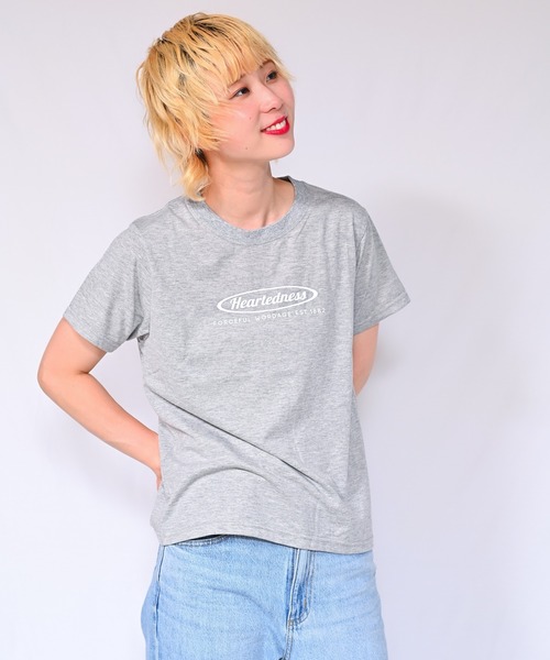 Alite cloth（アリーテクロス）の「ロゴTシャツ　Heartedness（Tシャツ/カットソー・レディース・ブラック/ホワイト/ベージュ/グレー/オレンジ/ピンク/グリーン・FREE）」の4枚目の写真