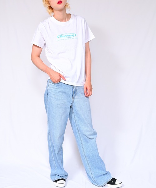 Alite cloth（アリーテクロス）の「ロゴTシャツ　Heartedness（Tシャツ/カットソー・レディース・ブラック/ホワイト/ベージュ/グレー/オレンジ/ピンク/グリーン・FREE）」の15枚目の写真