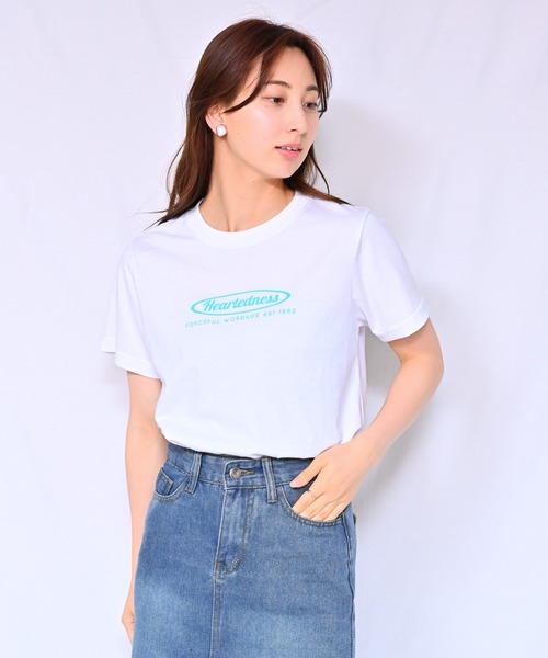 Alite cloth（アリーテクロス）の「ロゴTシャツ　Heartedness（Tシャツ/カットソー・レディース・ブラック/ホワイト/ベージュ/グレー/オレンジ/ピンク/グリーン・FREE）」の14枚目の写真