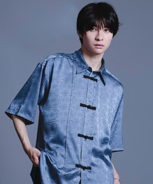 Ellno Loset | サテンチャイナシャツSS(シャツ/ブラウス)