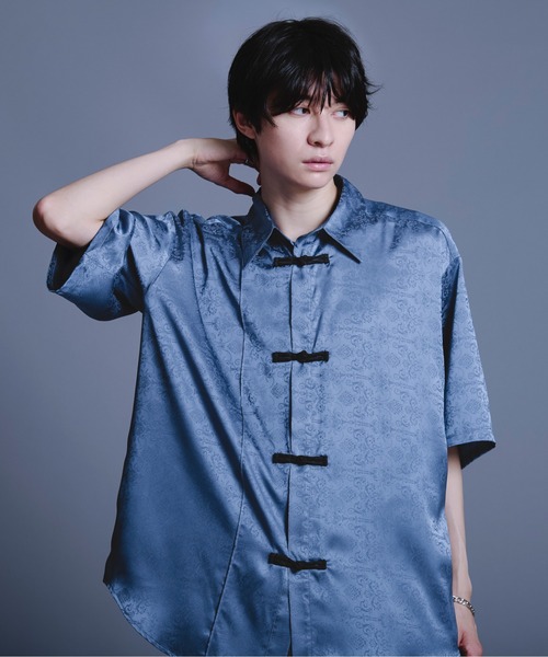 Ellno Loset（エルノロゼット）の「サテンチャイナシャツSS（シャツ