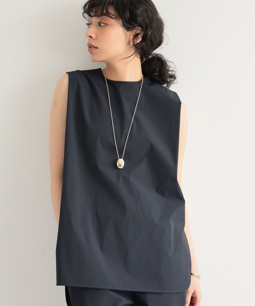 BARNYARDSTORM(バンヤードストーム)の「BARNYARDSTORM / 撥水ノースリプルオーバー / ハンドウォッシャブル(シャツ/ブラウス・レディース・カーキ/ネイビー・1/0)」の2枚目の写真