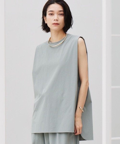 BARNYARDSTORM(バンヤードストーム)の「BARNYARDSTORM / 撥水ノースリプルオーバー / ハンドウォッシャブル(シャツ/ブラウス・レディース・カーキ/ネイビー・1/0)」の1枚目の写真