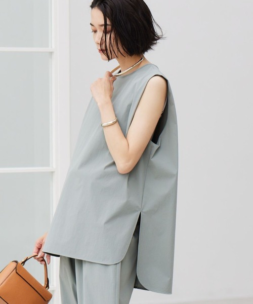 BARNYARDSTORM(バンヤードストーム)の「BARNYARDSTORM / 撥水ノースリプルオーバー / ハンドウォッシャブル(シャツ/ブラウス・レディース・カーキ/ネイビー・1/0)」の9枚目の写真