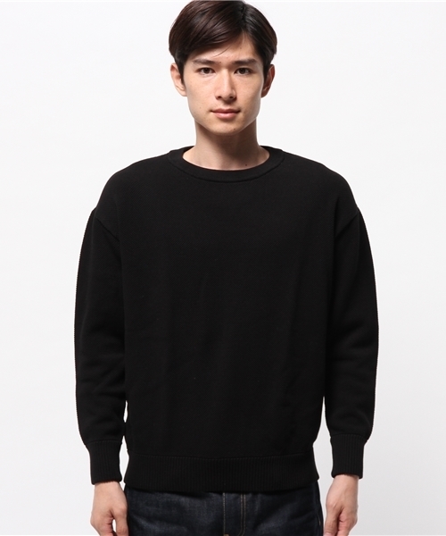 crepuscule（クレプスキュール）の「CREPUSCULE / クレプスキュール S/N KNIT MOSS STITCH（ニット/セーター・メンズ・ネイビー/ブラック・MEDIUM）」の3枚目の写真