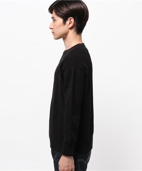 crepuscule（クレプスキュール）の「CREPUSCULE / クレプスキュール S/N KNIT MOSS STITCH（ニット/セーター・メンズ・ネイビー/ブラック・MEDIUM）」の4枚目の写真