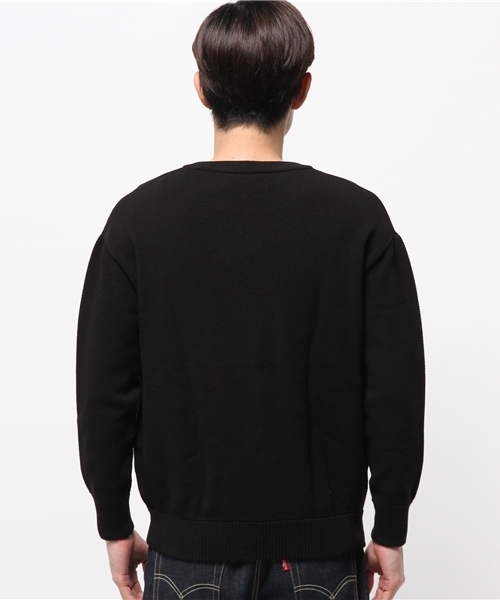 crepuscule（クレプスキュール）の「CREPUSCULE / クレプスキュール S/N KNIT MOSS STITCH（ニット/セーター・メンズ・ネイビー/ブラック・MEDIUM）」の5枚目の写真