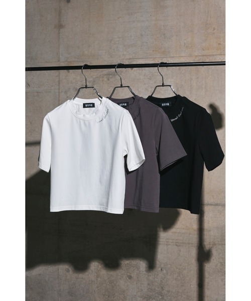 福寿外貌(フクジュガイボウ)の「コンパクトバックオープンTシャツ(Tシャツ/カットソー・レディース・ブラック/ホワイト/チャコール・FREE)」の4枚目の写真