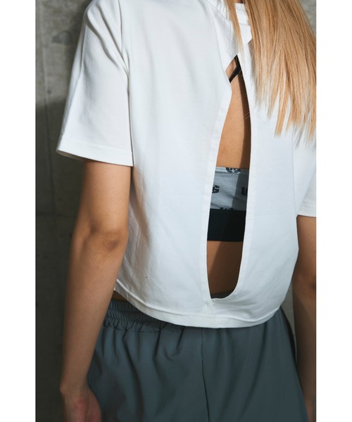 福寿外貌(フクジュガイボウ)の「コンパクトバックオープンTシャツ(Tシャツ/カットソー・レディース・ブラック/ホワイト/チャコール・FREE)」の19枚目の写真