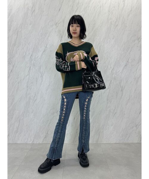 jouetie(ジュエティ)の「ライダースハンドBAG(ハンドバッグ・レディース・レッド/ブラック・FREE)」の5枚目の写真