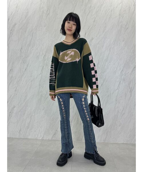 jouetie(ジュエティ)の「ライダースハンドBAG(ハンドバッグ・レディース・レッド/ブラック・FREE)」の6枚目の写真