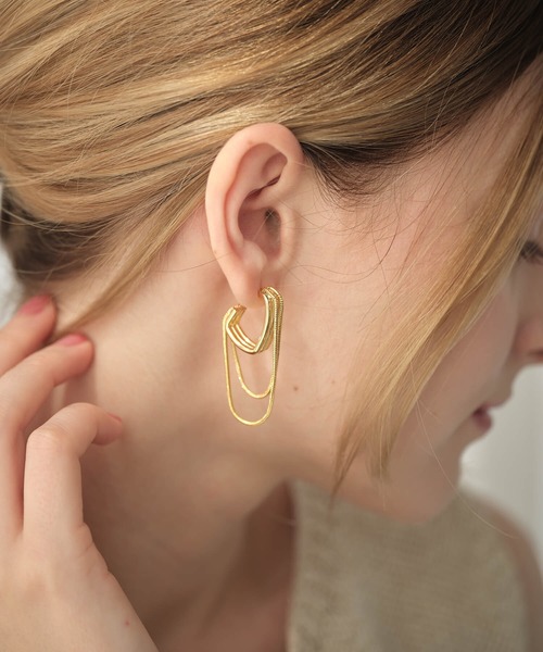 ハングチェーンフープピアス（ピアス（両耳用））｜ANOH（アノー）の