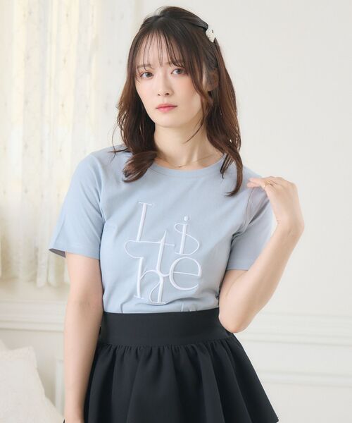 ems excite（エムズエキサイト）の「うねうねロゴ刺繍TEE（Tシャツ/カットソー・レディース・オフホワイト/ピンク/ブルー/ブラック系その他3・FREE）」の15枚目の写真