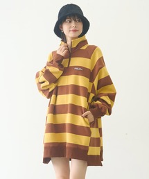 MILKFED. | STRIPED TUNIC SWEATSHIRT(スウェット)