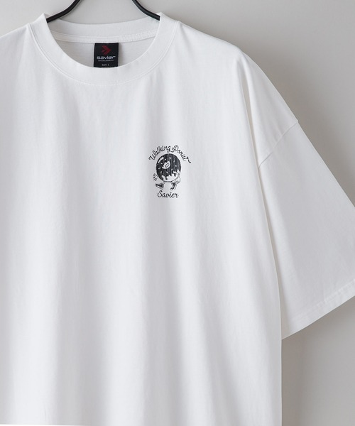 SAVIER(サビアー)の「【SAVIER/サビアー】WALKING DONUTSコラボ ルーズフィットTシャツ(Tシャツ/カットソー・メンズ・ブラック/オフホワイト/ネイビー・MEDIUM/LARGE)」の9枚目の写真