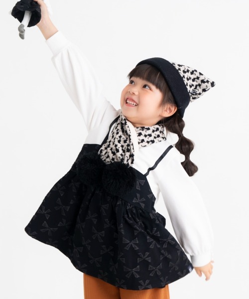 【セール】リボンジャガードレイヤードチュニック（シャツ/ブラウス）｜nino（ニノ）