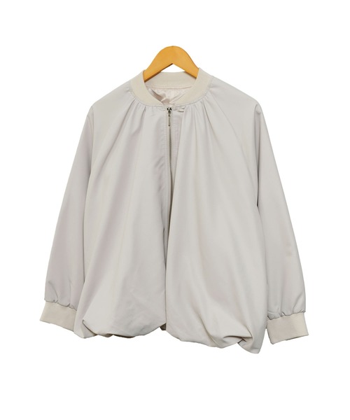 【セール】撥水加工裾バルーンジップアップブルゾン（ブルゾン）｜mili an deni（ミリアンデニ）