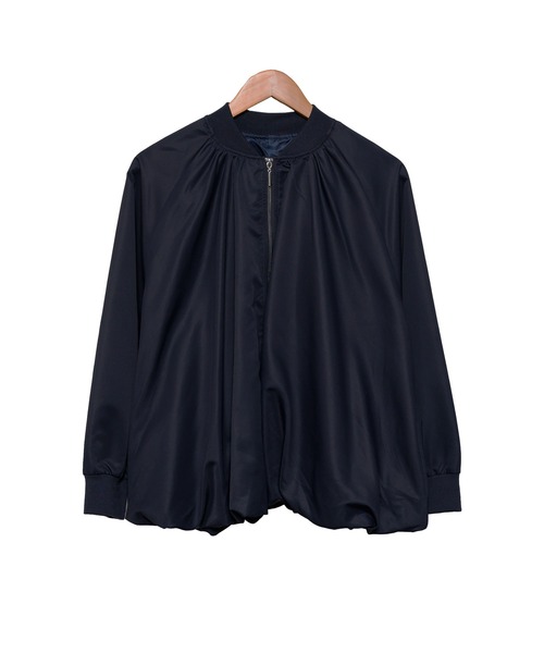 【セール】撥水加工裾バルーンジップアップブルゾン（ブルゾン）｜mili an deni（ミリアンデニ）