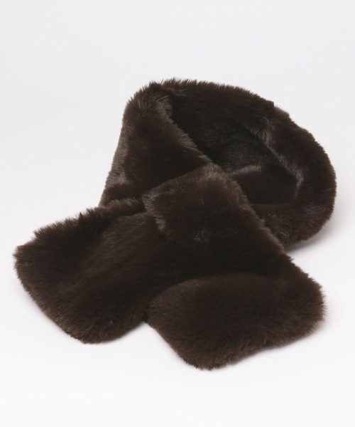 Andemiu(アンデミュウ)の「フェイクファーティペット140234(マフラー・レディース・グレー/モカ/ベージュ・FREE)」の10枚目の写真