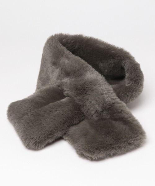 Andemiu(アンデミュウ)の「フェイクファーティペット140234(マフラー・レディース・グレー/モカ/ベージュ・FREE)」の12枚目の写真