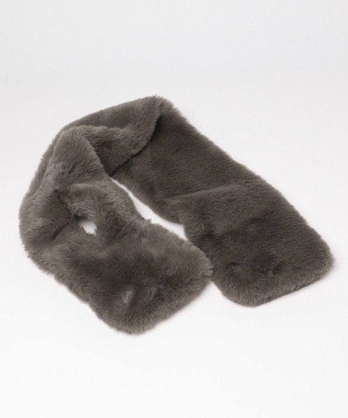 Andemiu(アンデミュウ)の「フェイクファーティペット140234(マフラー・レディース・グレー/モカ/ベージュ・FREE)」の7枚目の写真