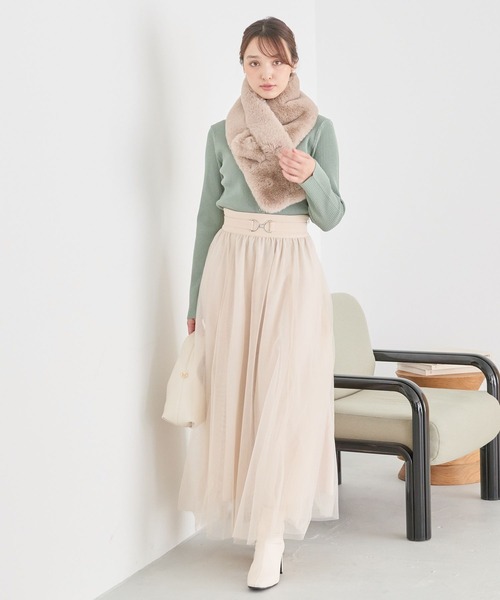 Andemiu(アンデミュウ)の「フェイクファーティペット140234(マフラー・レディース・グレー/モカ/ベージュ・FREE)」の17枚目の写真