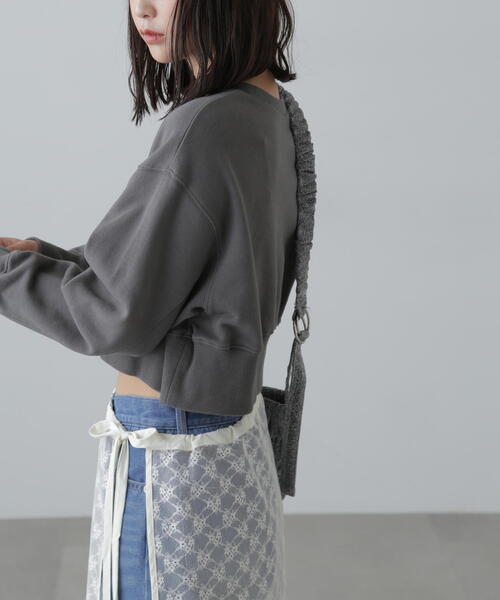 FREE'S MART(フリーズマート)の「◆カレッジロゴショート丈スウェット(スウェット・レディース・パープル/ブラック/ホワイト系その他・FREE)」の6枚目の写真