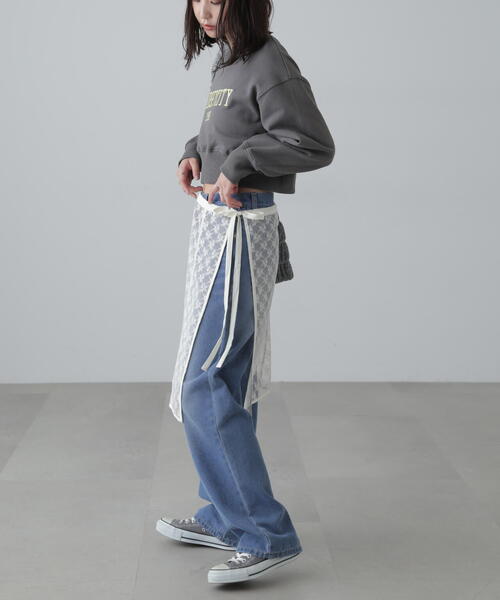 FREE'S MART(フリーズマート)の「◆カレッジロゴショート丈スウェット(スウェット・レディース・パープル/ブラック/ホワイト系その他・FREE)」の9枚目の写真