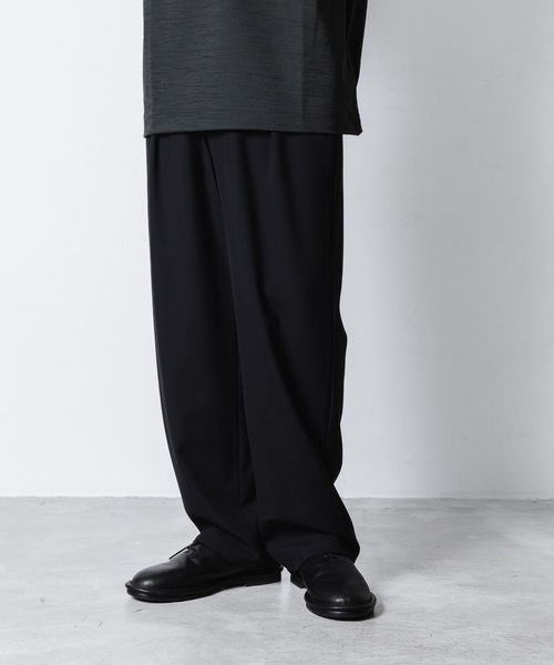 ATTACHMENT（アタッチメント）の「2/90 ウール トロピカル イージートラウザーズ / 2/90 WO TROPICAL EASY TROUSERS（スラックス・メンズ・ダークネイビー/ブラック・2/1/3）」の5枚目の写真