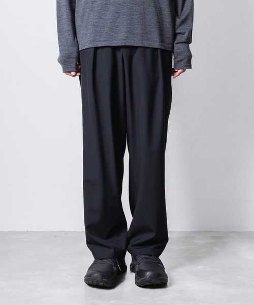 ATTACHMENT（アタッチメント）の「2/90 ウール トロピカル イージートラウザーズ / 2/90 WO TROPICAL EASY TROUSERS（スラックス・メンズ・ダークネイビー/ブラック・2/1/3）」の14枚目の写真