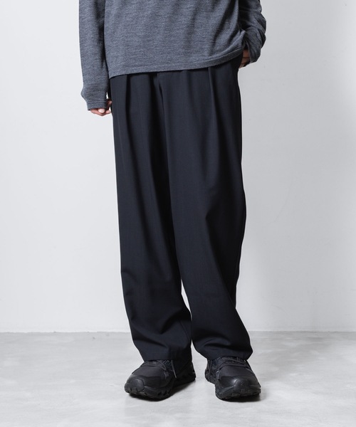 ATTACHMENT（アタッチメント）の「2/90 ウール トロピカル イージートラウザーズ / 2/90 WO TROPICAL EASY TROUSERS（スラックス・メンズ・ダークネイビー/ブラック・2/1/3）」の15枚目の写真