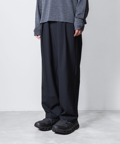 ATTACHMENT（アタッチメント）の「2/90 ウール トロピカル イージートラウザーズ / 2/90 WO TROPICAL EASY TROUSERS（スラックス・メンズ・ダークネイビー/ブラック・2/1/3）」の16枚目の写真
