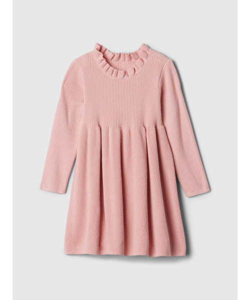 GAP（ギャップ）の「babyGap リブ ニットワンピース（ワンピース・キッズ・ピンク/アイボリー・70cm/80ｃｍ/90cm/95cm/100cm/105cm/110cm）」の2枚目の写真