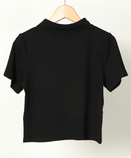 GORGE(ゴージ)の「《ネクタイ付き×スクール風》レディース 半袖 ポロシャツ風 トップス ワッペン付き 春夏秋(シャツ/ブラウス・レディース・オフホワイト/グレー/ブラック・F)」の7枚目の写真