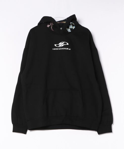 HARSH AND CRUEL(ハーシュアンドクルーエル)の「花柄刺繍プルオーバーパーカー オーバーサイズ ユニセックス HC24SW2TP02【Harsh and Cruel】(パーカー・メンズ・ホワイト/ブラック・M/L/XL)」の7枚目の写真