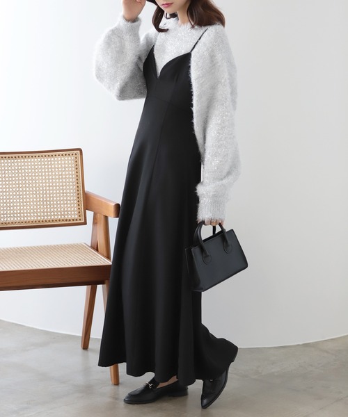 nouvellemoi（ヌーベルモイ）の「ボリュームスリーブラメニット（ニット/セーター・レディース・ベージュ/ライトグレー/アイボリー/ブラック・M）」の10枚目の写真