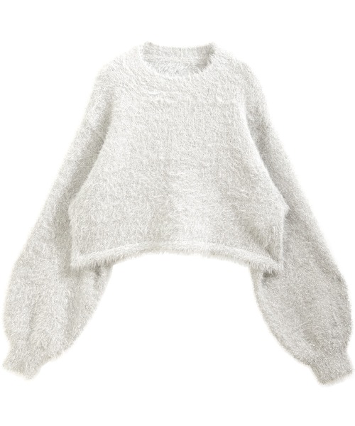 nouvellemoi（ヌーベルモイ）の「ボリュームスリーブラメニット（ニット/セーター・レディース・ベージュ/ライトグレー/アイボリー/ブラック・M）」の17枚目の写真